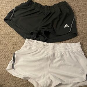 Womens adidas shorts. Grey and white